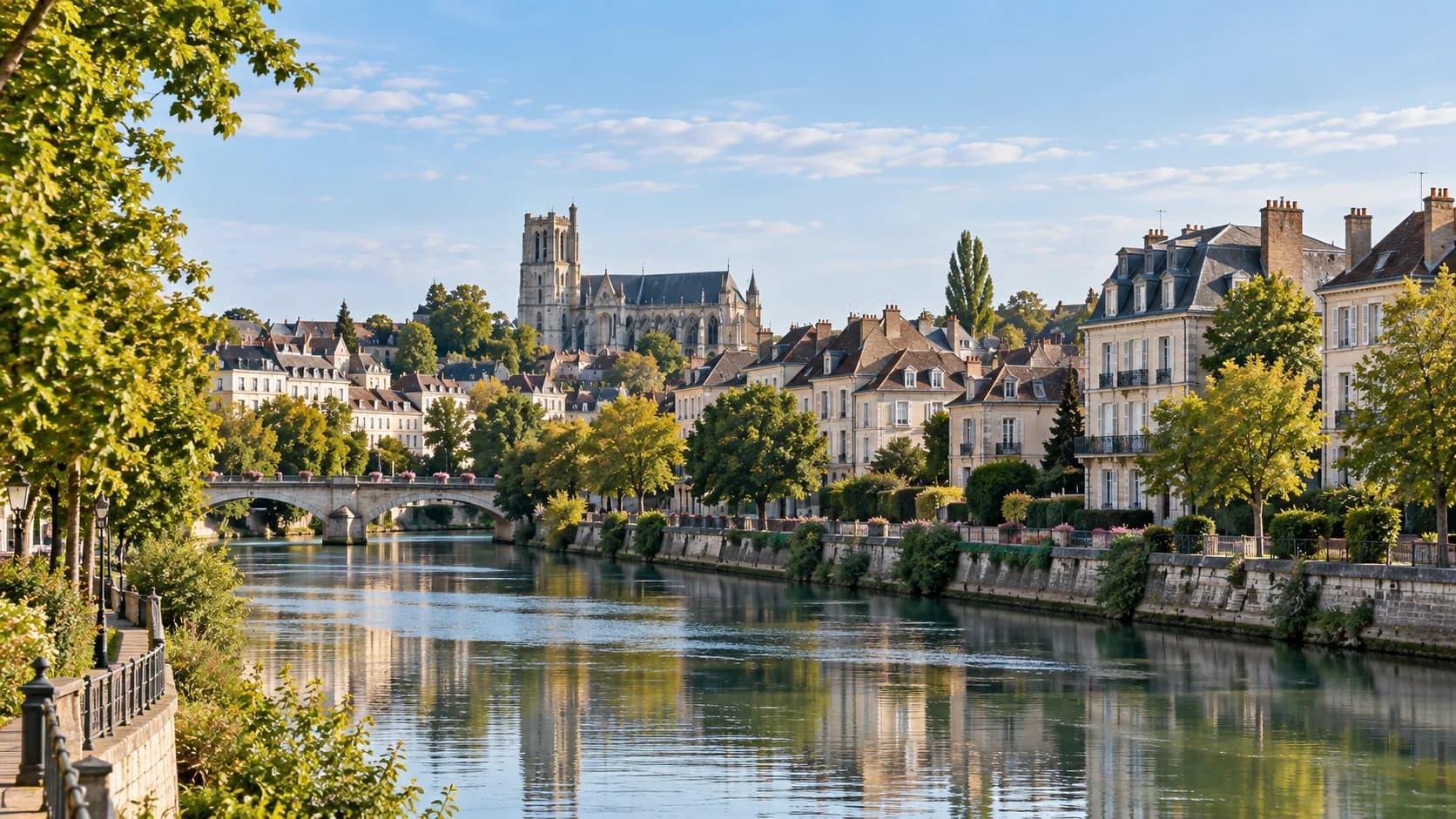 Illustration des bords de Marne et du bâti de Meaux