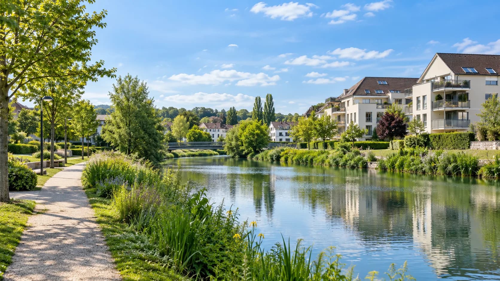 Promenade le long de la Marne à Torcy