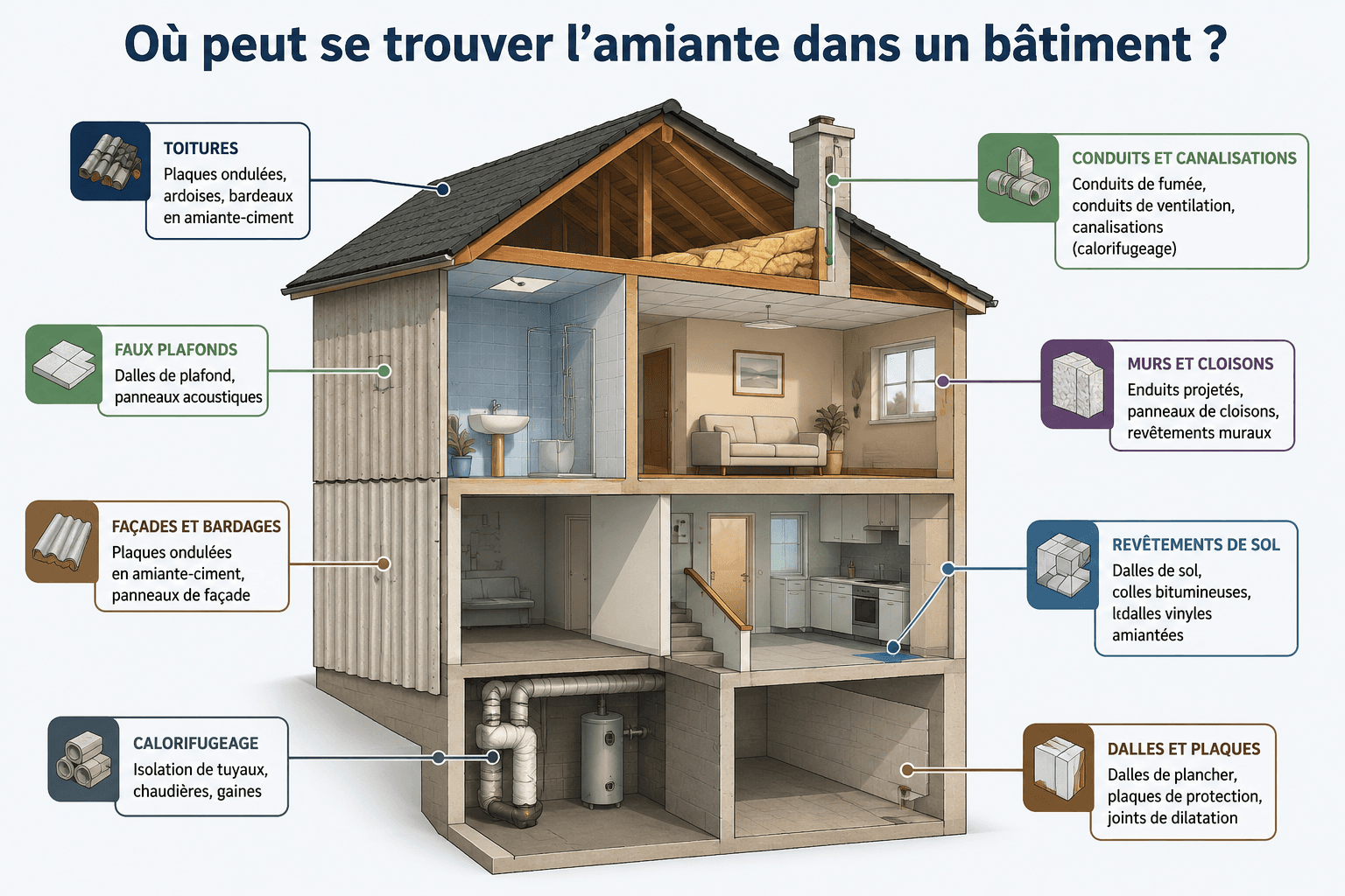 Diagnostic amiante dans un immeuble collectif des années 70