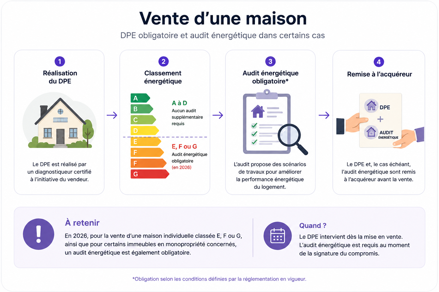DPE et audit énergétique lors de la vente d'une maison